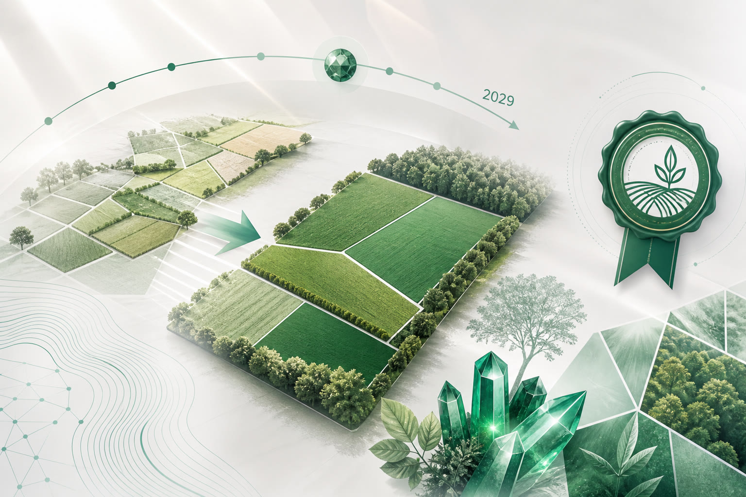 Cover illustration for "Ireland CGT Farm Restructuring Relief Extended to 2029" — Tax article on FinnAccountings