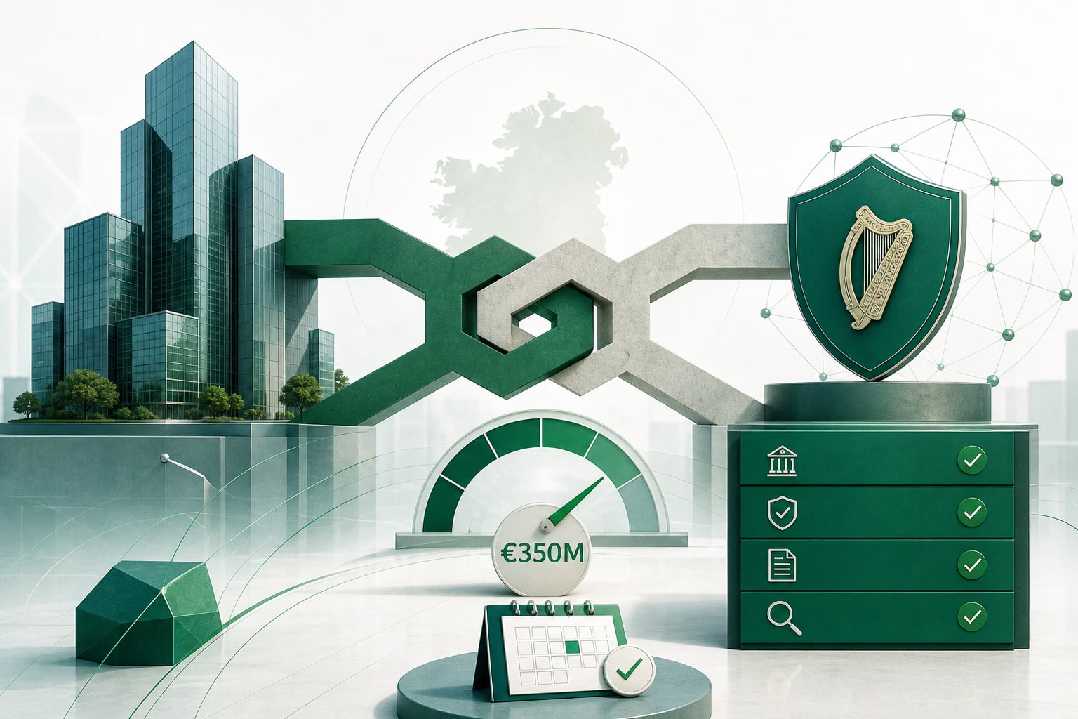 Cover illustration for "Ireland’s Co-operative Compliance Framework: €350m LCD Threshold Explained" — Compliance article on FinnAccountings