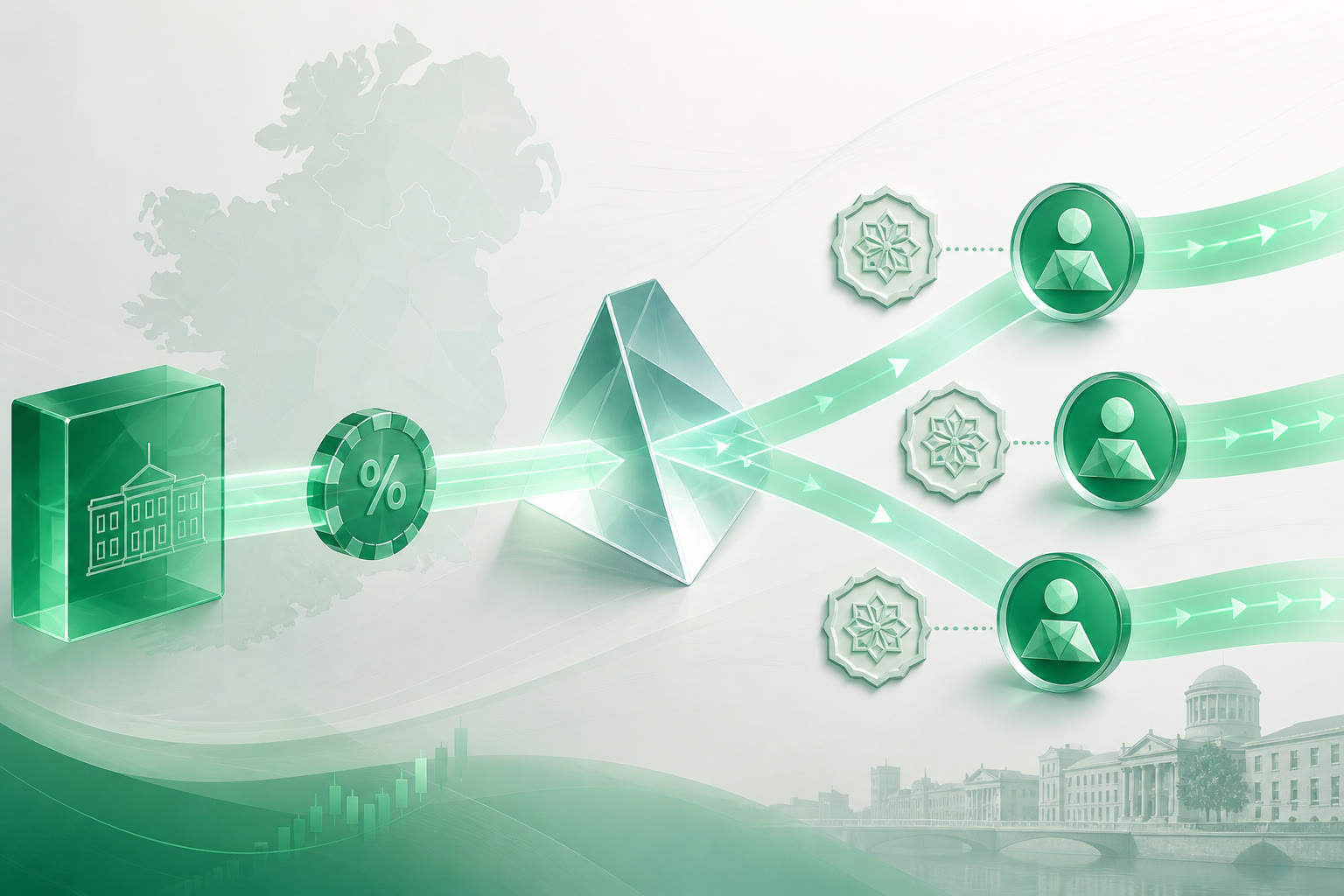 Cover illustration for "Ireland DWT Partnership Look-Through: Revenue eBrief 108/26 Explained" — Tax article on FinnAccountings