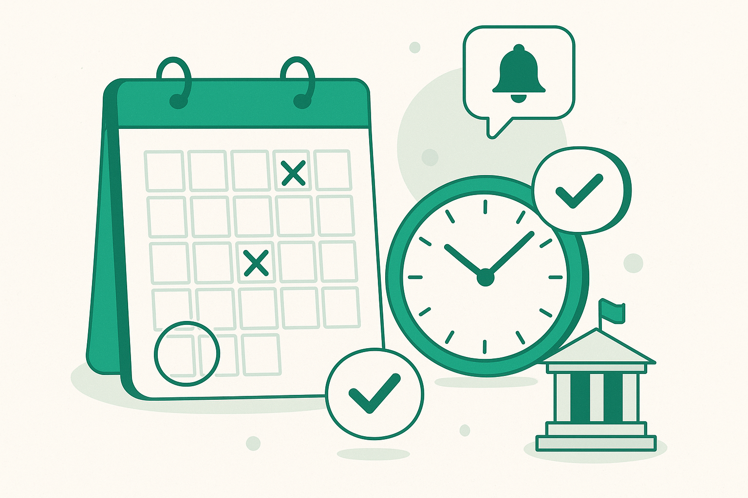 Cover illustration for "Revenue Tax Deadlines Every Self-Employed Person Must Know" — Tax article on FinnAccountings