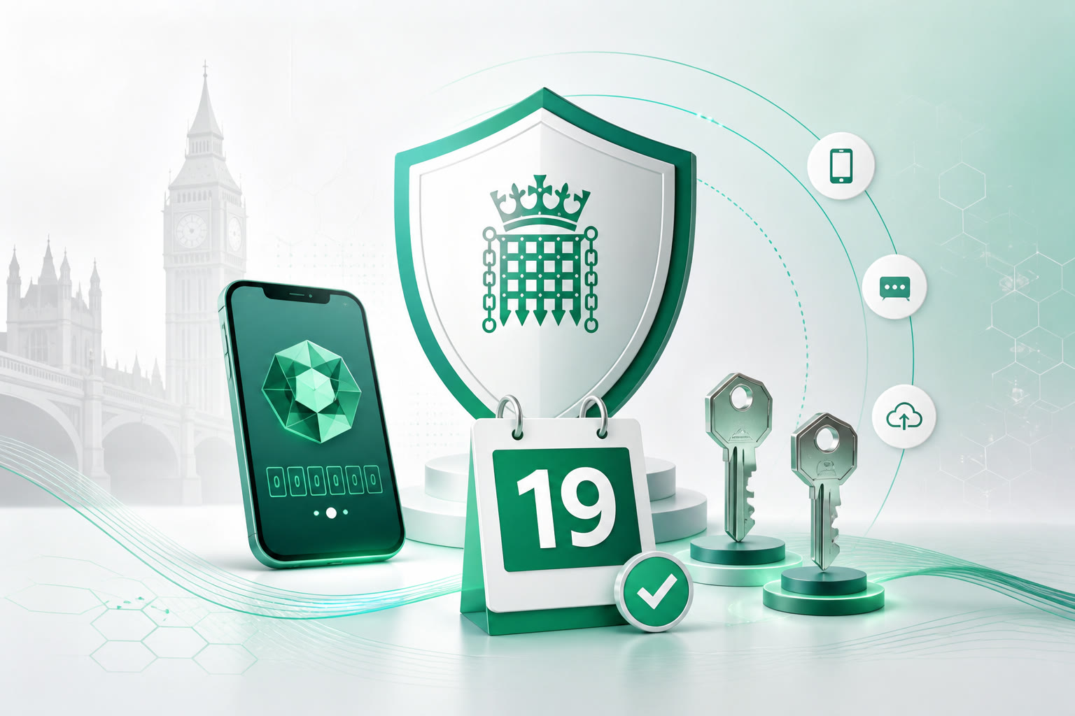 Cover illustration for "HMRC Agent MFA: Prepare for 19 August Switch-On" — Compliance article on FinnAccountings